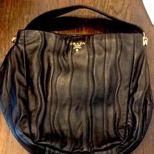 Beautiful black Napa leather authentic Prada Handbag